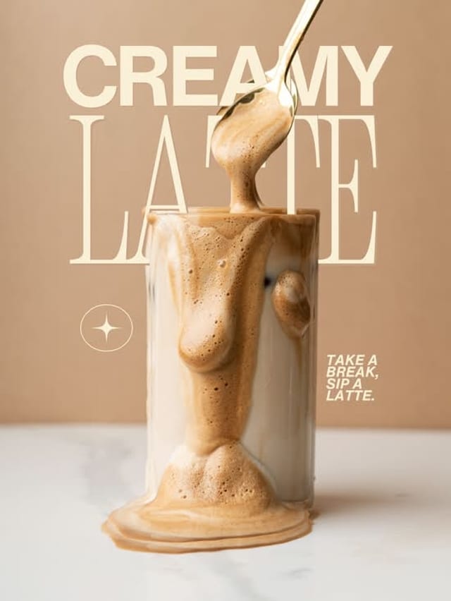 Iced Creamy Latte.